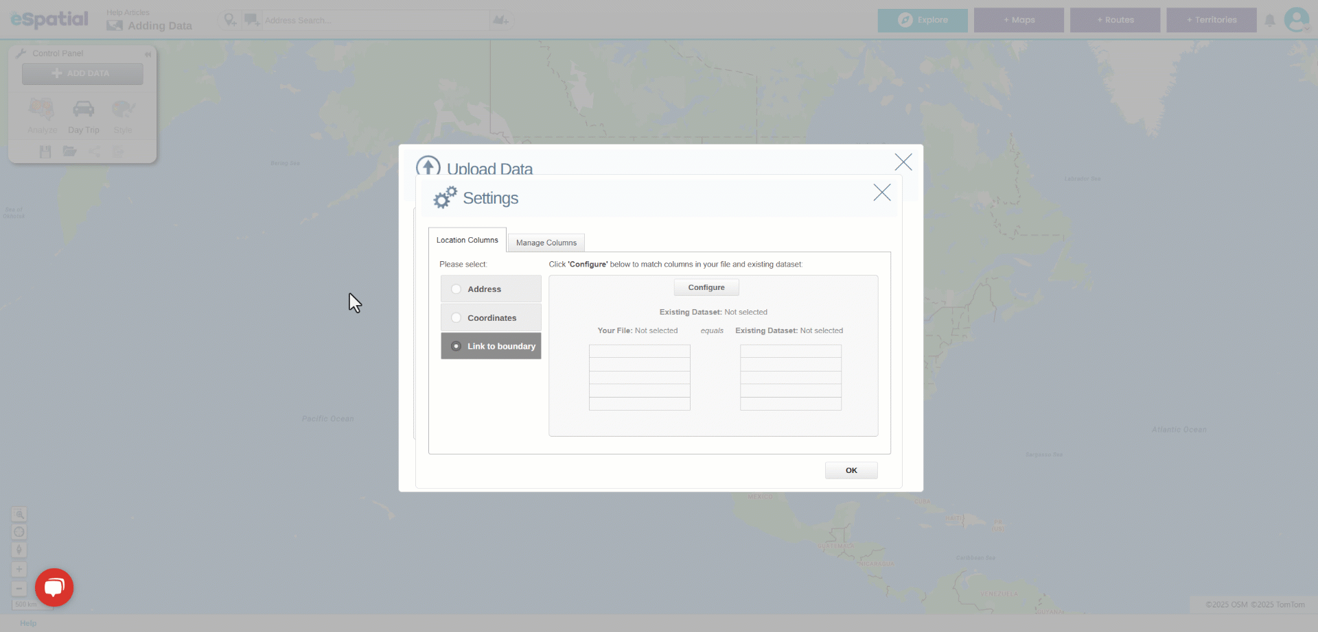 4. Link to boundary - Configure Settings