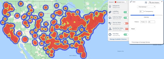 High intensity hmap