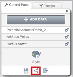 Share Control Panel eRoute